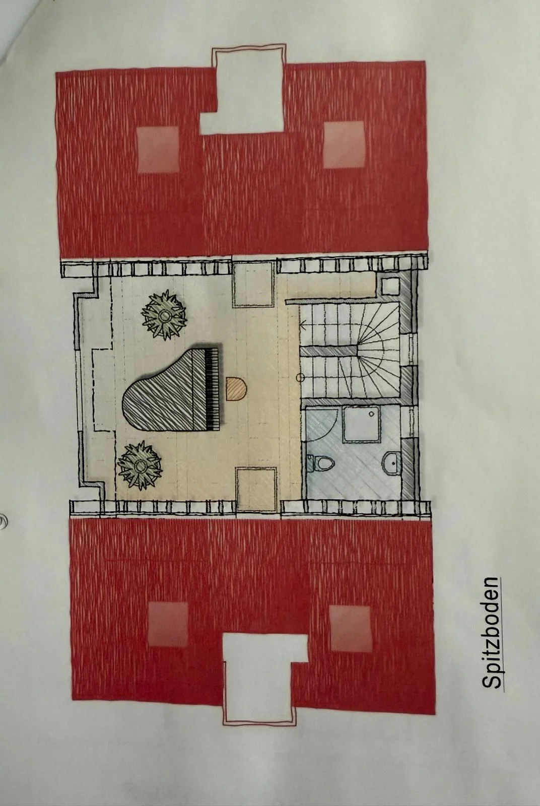 Grundriss Spitzboden